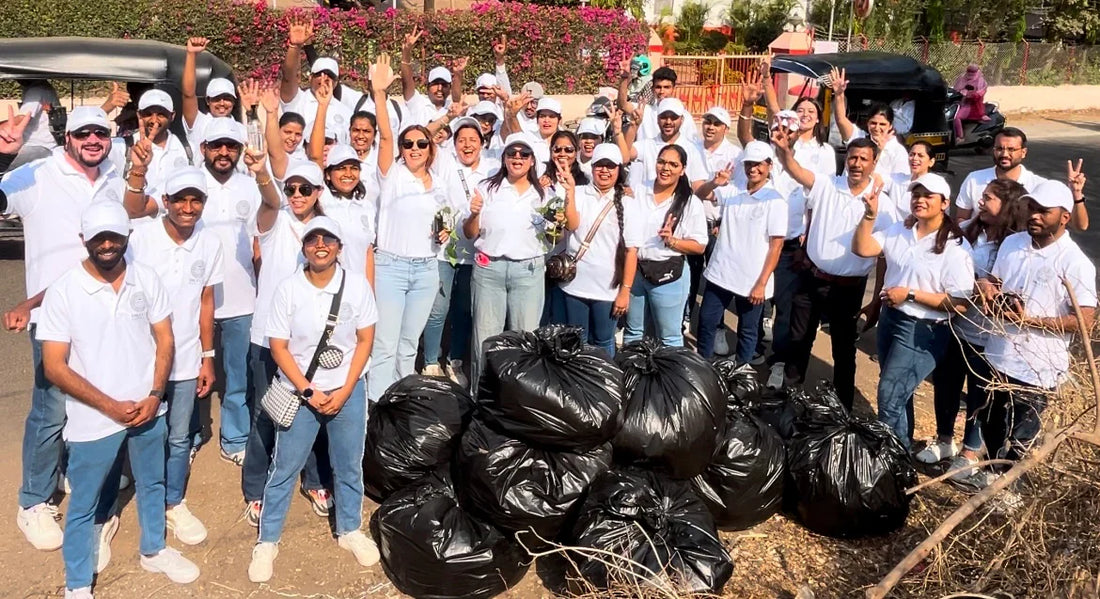 Keeping social awareness with business, Dr. Elie Organics cleans up Pune camp area
